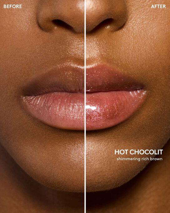 DOUBLE GLOSS SET: FENTY TREATZ CACAO + GLOSS BOMB MINI HOT CHOCOLIT